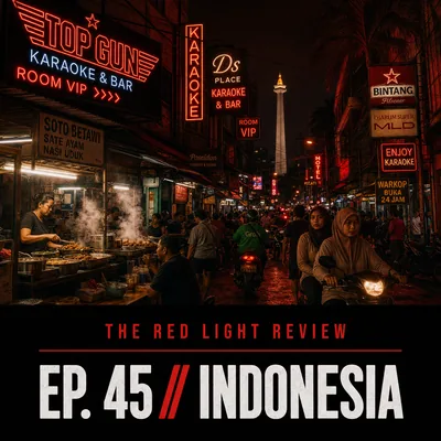 Episode 45 cover: Bali & Jakarta — Spas, Blok M, the Dolly Red-Light District Closure